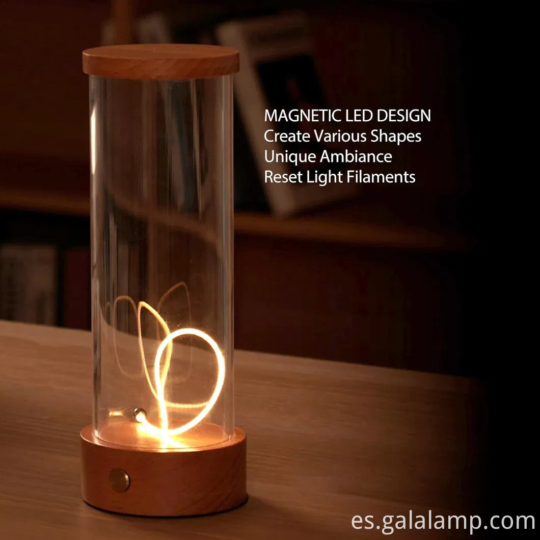 Luz de noche de noche recargable elegante con iluminación ambiental moderna magnética